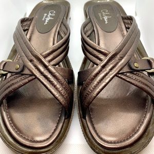 Cole Haan Bronze Nike Air Slides